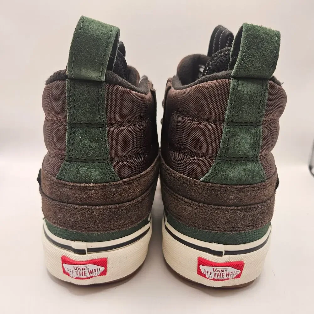 VANS MEN'S 7.5 SK8-HI DEL PATO MTE-2 UTILITY BOOTS BROWN GREEN NWOB WATERPROOF